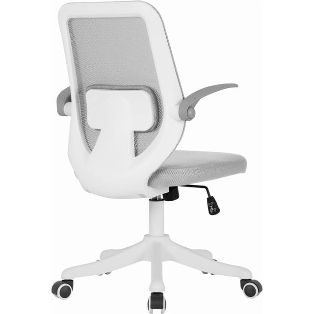 BestOffice Ergonomic Home Office Chair, Breathable Mesh Task Chair with Lumbar Support & Flip-Up Armrests for Conference Room Use, Grey