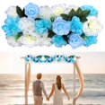 thumbnail image 4 of pitrice Faux Roses Artificial Flower Backdrop Home Office Flowers Wall Bouquet Panels flower Wall Backdrop Decoration, 4 of 8