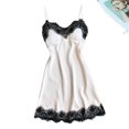 thumbnail image 2 of B91xZ Chemises de Nuit pour Femmes Manches Courtes Chemise Décontractée Imprimée Robe de Nuit,TG Blanc, 2 of 5