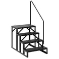 thumbnail image 1 of Kojooin RV Steps, RV Stairs with Handrail & Anti-Slip Panel, 660lb Capacity Hot Tub Steps, Portable Trailer Ladder for Mobile Home, Outdoor, Camping, Travel, Porch, SPA, Pool, 1 of 6