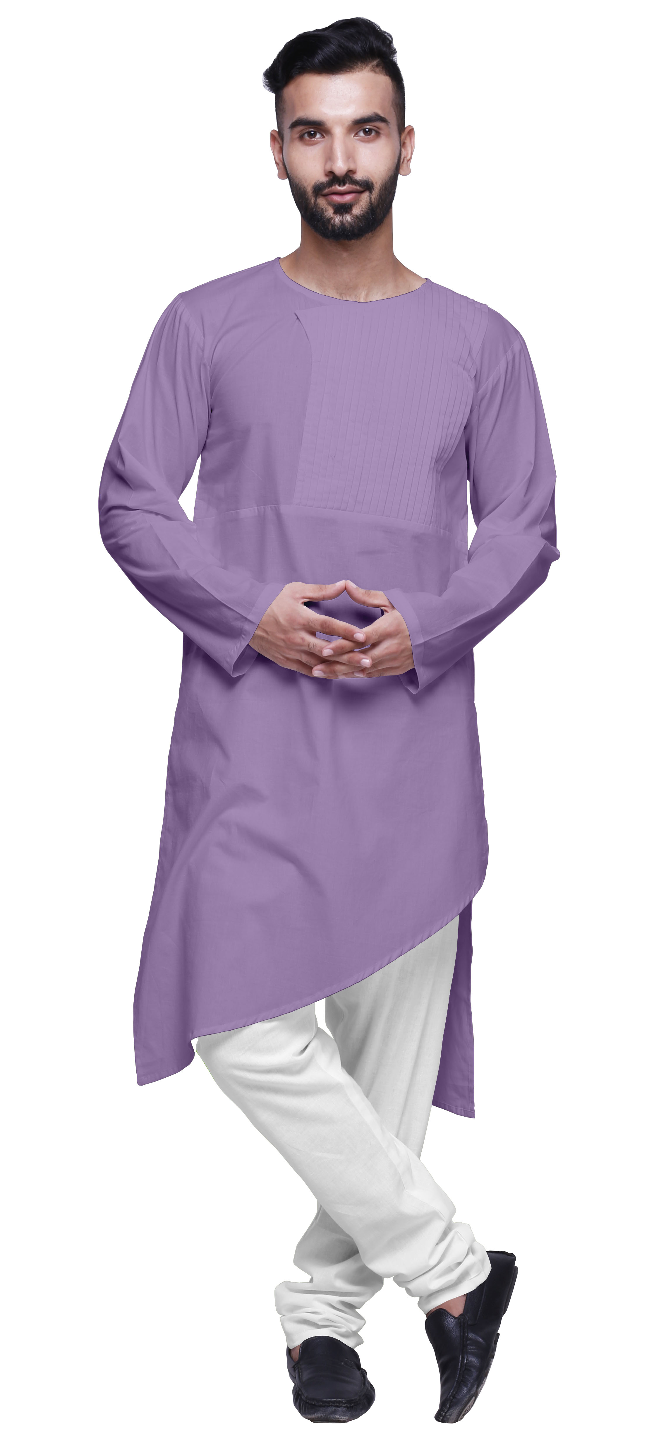 Atasi Kurta pour Homme en Coton Uni, Tenue Décontractée de Fête, Robe d'Été Hippie, Chemise Longue pour Homme