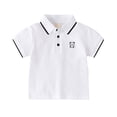 thumbnail image 1 of Polos pour Garçons Chemise à Col Uni Chemise de Rugby Boutonnée Chemise à Manches Courtes Polos 4-5 Ans Mode Garçons, 1 of 3