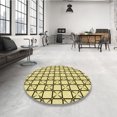 thumbnail image 4 of Ahgly Company Tapis d'Intérieur Lavable en Machine Carré Jaune Moutarde, 3 Pieds Carré, 4 of 7