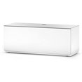 thumbnail image 1 of SONOROUS Studio ST-110B Wood and Glass TV Stand with Hidden Wheels for Sizes up to 65" (Modern Design with 4 Shelves For Your Audio/Video Components and Consoles, Comes with I/R Repeater)-White Cover, 1 of 3