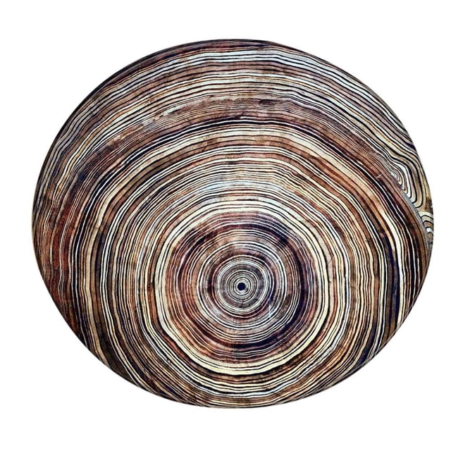 Tapis de Salon Rond à Grain de Bois pour Enfants, Tapis de Sol pour la Maison, Tapis de Jeu, Tapis de Yoga pour Salon, Rond, Design Rond