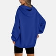 thumbnail image 4 of Plus Size Hoodies for Womens Drawstring Adjustable Pullover Blouses with Kangaroo Pocket Relaxed Fit Sweaters Comfort Casual Hooded Sweater Fall Winter Fleece Tops, 4 of 6