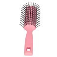 thumbnail image 1 of Detangling Hair Brush with Rounded Nylon Teeth, Hollow Back Design, Curved Body, Non Slip Handle, Hanging Hole for Hair Care, 1 of 7
