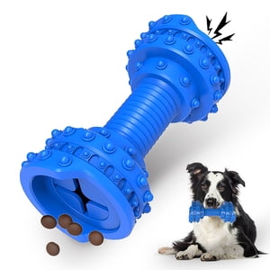 MSOVA Dog Toys for Aggressive Chewers-Indestructible Dog Toys for Large Medium Small Breed--Rubber Dog Chew Toy-Blue