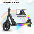 thumbnail image 4 of Electric Scooter for Kids, Colorful Rainbow Lights, LED Display, Adjustable Speed and Height, Foldable and Lightweight Electric Scooter for Kids Age 8+(Purple), 4 of 6