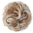 thumbnail image 1 of Nvzi-c Chignon Désordonné Pièce de Cheveux Ondulée Bouclée pour Femmes Chignon avec Bande Élastique Chouchous Extensibles Queue de Cheval Chignon pour Femmes, Doré Blanc, 1 of 2