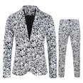 thumbnail image 1 of TIMIFIS Mens 2 Piece Print Suit Floral Partys Dress Jacket Slim 2 Button Blazer PantsFall s, 1 of 9