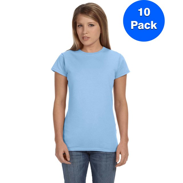 Gildan T-Shirt Ajusté Softstyle pour Femmes - G640L (Lot de 10)
