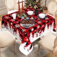 thumbnail image 1 of Square Christmas Tablecloth 60 Inch, Winter Snowflake Christmas Plaid Tablecloth Square, Holiday Christmas Table Cloth Square Table, Xmas Square Table Cover Decor, 1 of 1