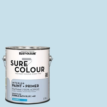 Rust-Oleum Sure Colour™ Paint + Primer, Interior Eggshell, Bubble Bath Blue 3.78 L