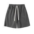 thumbnail image 1 of RKSTN Mens Shorts Casual Shorts Solid Color Drawstring Pocket Straight Middle Pants Split Pants Casual Pants Sports Pants Shorts Pants Casual Fashion Hawaiian Shorts with Pockets, 1 of 4