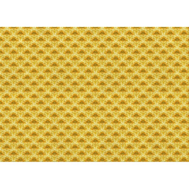 Ahgly Company Machine Washable Indoor Rectangle Transitional Bold Yellow Area Rugs, 2' x 3'