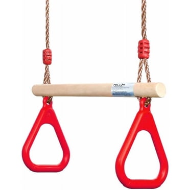 Poignées en Plastique Robustes, Ensemble de Balançoire Trapèze avec Anneaux de Barre Suspendus, Corde Réglable pour Divertissement Intérieur Extérieur, Barre de Balançoire de Gymnastique pour une Prise Accrue