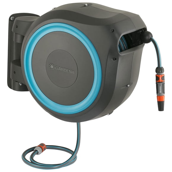 GARDENA GARD-18620 82 Foot Wall Mounted Retractable Hose Reel Box