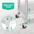 thumbnail image 4 of EDTara Stainless Steel Work Table with Wheels, Heavy Duty Kitchen Prep Workbench, NSF Commercial Table with Adjustable Undershelf for Hotel & Garage, 4 of 8