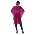 thumbnail image 4 of Moomaya Womens Georgette Shrug Open Front Long Sheer Coverup w/ Tassels, 4 of 7
