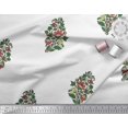 thumbnail image 2 of Soimoi Poly Georgette Fabric Leaves & Floral Block Fabric Prints by Yard 42 Inch Wide, 2 of 3