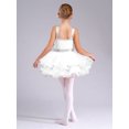 thumbnail image 4 of Hansber Robe Tutu de Danse pour Filles Enfants Paillettes Jazz Fête Robe de Danse Costume de Performance sur Scène Argent 12, 4 of 7