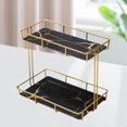 thumbnail image 3 of justharion Storage Rack Multi-layer Storage Box Perfume Jewellery Container Basket L Double Layer Black, 3 of 8
