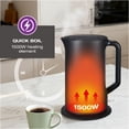 thumbnail image 4 of Salton Cordless Electric Kettle – 1.7 L, Black| BPA Free | Quick Boil 1500W Heating Element | Auto Shut Off & Boil Dry Protection | 360° Swivel Base | Clear Water Window | Cord Storage  (JK2178BK), 4 of 8