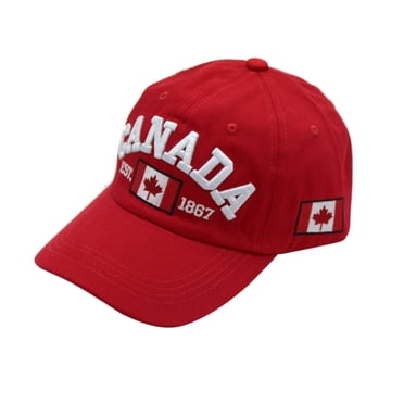 MIASHUI Casquette de Baseball pour Homme Canada Feuille d'Érable Broderie Chapeau Ajustable Chapeaux Casquettes Unisexe, Rouge, Taille Unique