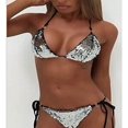 thumbnail image 3 of Women Sexy Sequins Triangle Bikini 2 Piece Halter Padded Swimsuit Summer Sparkling Bathing Suit, 3 of 7