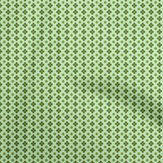 oneOone Silk Tabby Green Fabric Asian Block Print Sewing Craft Projects Fabric Prints By Yard 42 Inch Wide