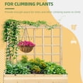 thumbnail image 4 of Outsunny Large Raised Garden Bed Wooden Planters Box with Trellis, Natural, 4 of 9