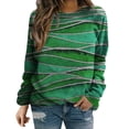 thumbnail image 2 of Babysbule Liquidation Hauts d'Automne pour Femmes T-Shirt Décontracté à Col Rond à Manches Longues pour Femmes Haut Ample Chandail, 2 of 5