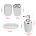thumbnail image 4 of 4 Piece Bathroom Accessory Set With Soap Dispenser Pump, Toothbrush Holder, Tumbler And Soap Dish, 4 of 6