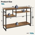 thumbnail image 4 of Bestier Table Console de 39,4 Po L, Table d'Entrée à 4 Niveaux avec 3 Tablettes, Brun, 4 of 6