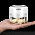 thumbnail image 3 of Electric Garlic Masher Mini Chopper Vegetable Chili Mixing Cutting Meat Ginger Masher Machine White, 3 of 5