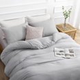 thumbnail image 3 of Duvet Cover Queen -Piece Prewashed Ultra Soft Queen Bedding Set - Features Zipper Closure and Corner Ties Includes Duvet Cover x Pillowcases No Comforter, 3 of 7