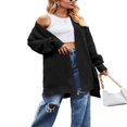 thumbnail image 2 of Women‘s Autumn Solid Color Long Sleeve Open Front Knitwear Sweater, 2 of 4