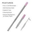 thumbnail image 3 of Collapsible Drinking Straw, Portable And Reusable Metal Straw For 30 Oz 20 Oz Tumblers, 3 of 8