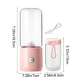 thumbnail image 3 of Weloille Portable Dual Cup Juicer 1 Set, Includes Juicer Cup Type-C Charging Cable, Compact Wireless Juice Extractor, USB Rechargeable Fruit Juicer for Home Kitchen Travel Outdoor Daily Use, 3 of 6
