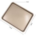 thumbnail image 2 of 11 Inch Baking Sheets for Oven Set of 2, Nonstick Toaster Oven Pans Heavy Gauge Steel 11X9 Inch Cookie Sheets for Baking, 1 Inch Deep Toaster Oven Tray Replacement (Gold)(27.5*23.5cm), 2 of 7