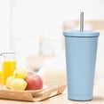 thumbnail image 1 of RKSTN coffee mug Fashionable Stainless Steel Straw Cup Coffee Cup 500ml Large Capacity Vacuum Portable Insulation Gift Cup, 1 of 2