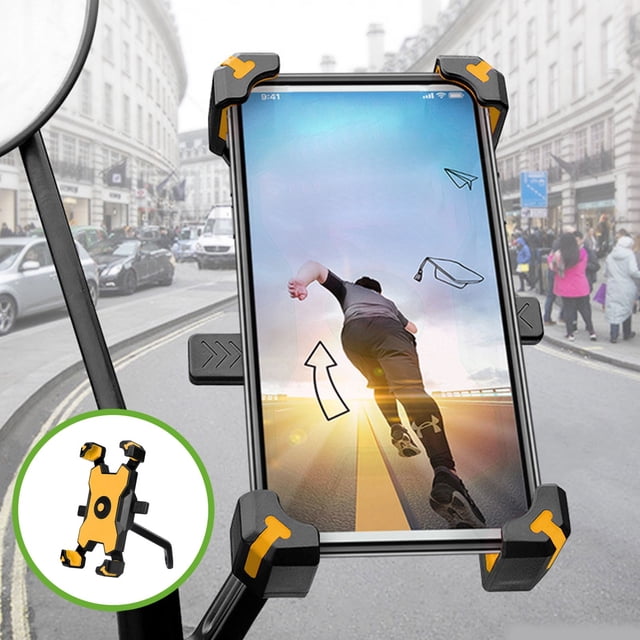 Support de Téléphone Mobile Extérieur pour Navigation à Vélo, Support de Téléphone Mobile Absorbant les Chocs, Modèle de Rétroviseur