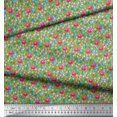 thumbnail image 2 of Soimoi Polyester Crepe Fabric Leaves & Floral Artistic Printed Fabric 1 Yard 42 Inch Wide, 2 of 5