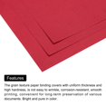 thumbnail image 4 of Uxcell Couvertures de Reliure de Présentation Format Lettre en Cuir à Texture Grain Papier Non Perforé pour Rapport d'Affaires Rouge Vif, 4 of 7