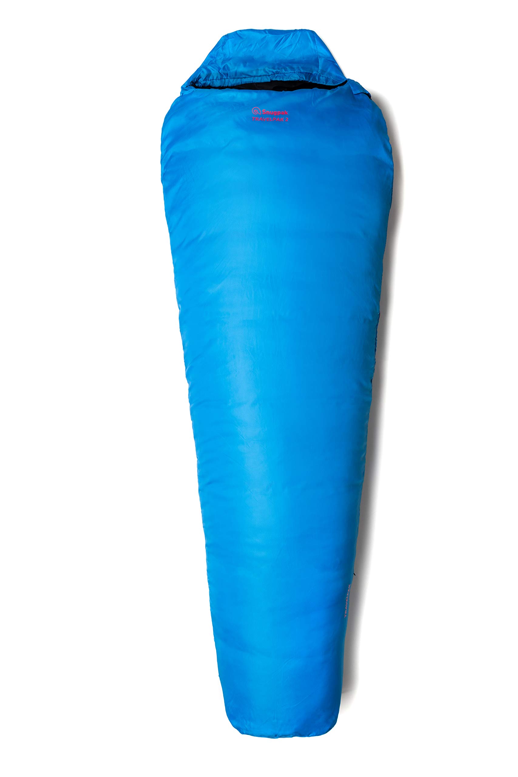 Snugpak Travelpak 2 Sleeping Bag with Mosquito Net, 36 Degree, Left Hand Zip, Electric Blue