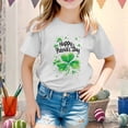 thumbnail image 2 of FhsagQ The 7th Of July Fille Enfant Pâques Mignonne Saint Pat Col Rond Manches Courtes Tee Été Décontracté T-Shirt Petite Fille The 7th Of July T-Shirts Taille 7/8 Pâques Blanc 10-11 Ans, 2 of 4