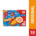 POGO® Original Corn Dogs, Cooked Battered Wiener on a Stick, Frozen Box, 10 Count (750 g), Prepared in Canada, Source of Protein, Source of Iron, 750g
