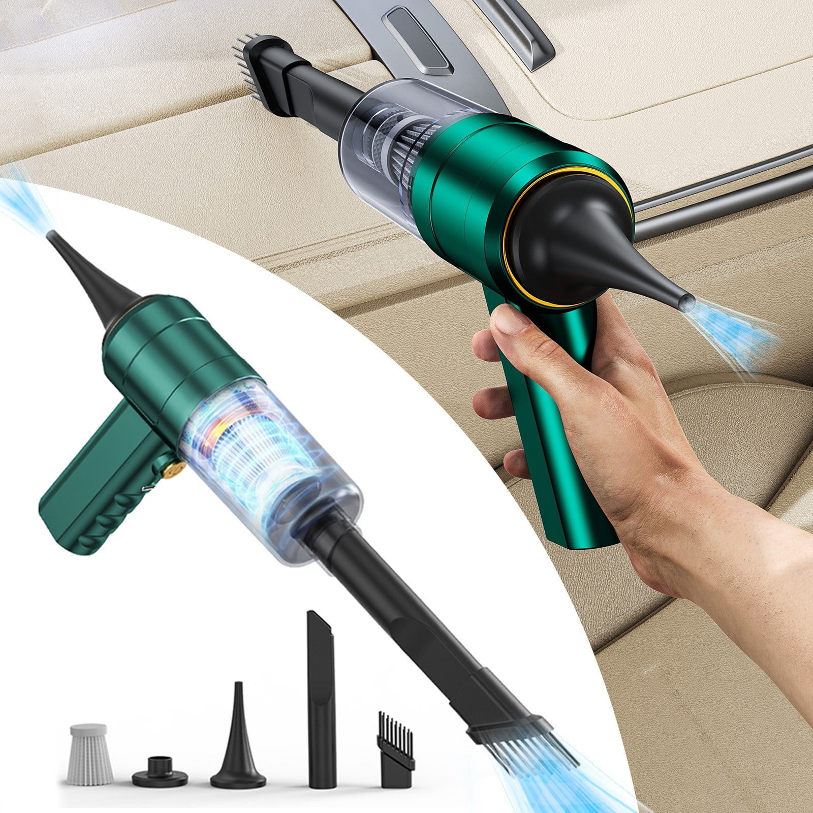 Handheld Vacuum Cleaner Car Portable Handheld Small Vacuum Cleaner, Wireless Household Car Rechargeable High-Power Powerful Vacuum Cleaner Car Vacuum Cleaner