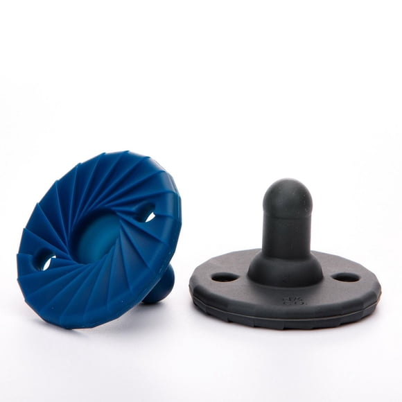 Doddle & Co - Bébé, Nourrisson - Tokyo Pop Sucette en Silicone - Étape 1 - Forme Naturelle - - Charbon / Marine